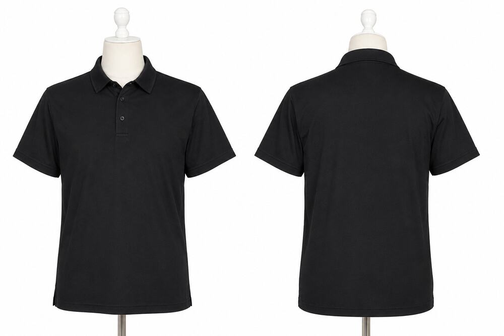 Fabletics Men's Black Performance Polo Shirt XL Stretch Athletic Golf Casual